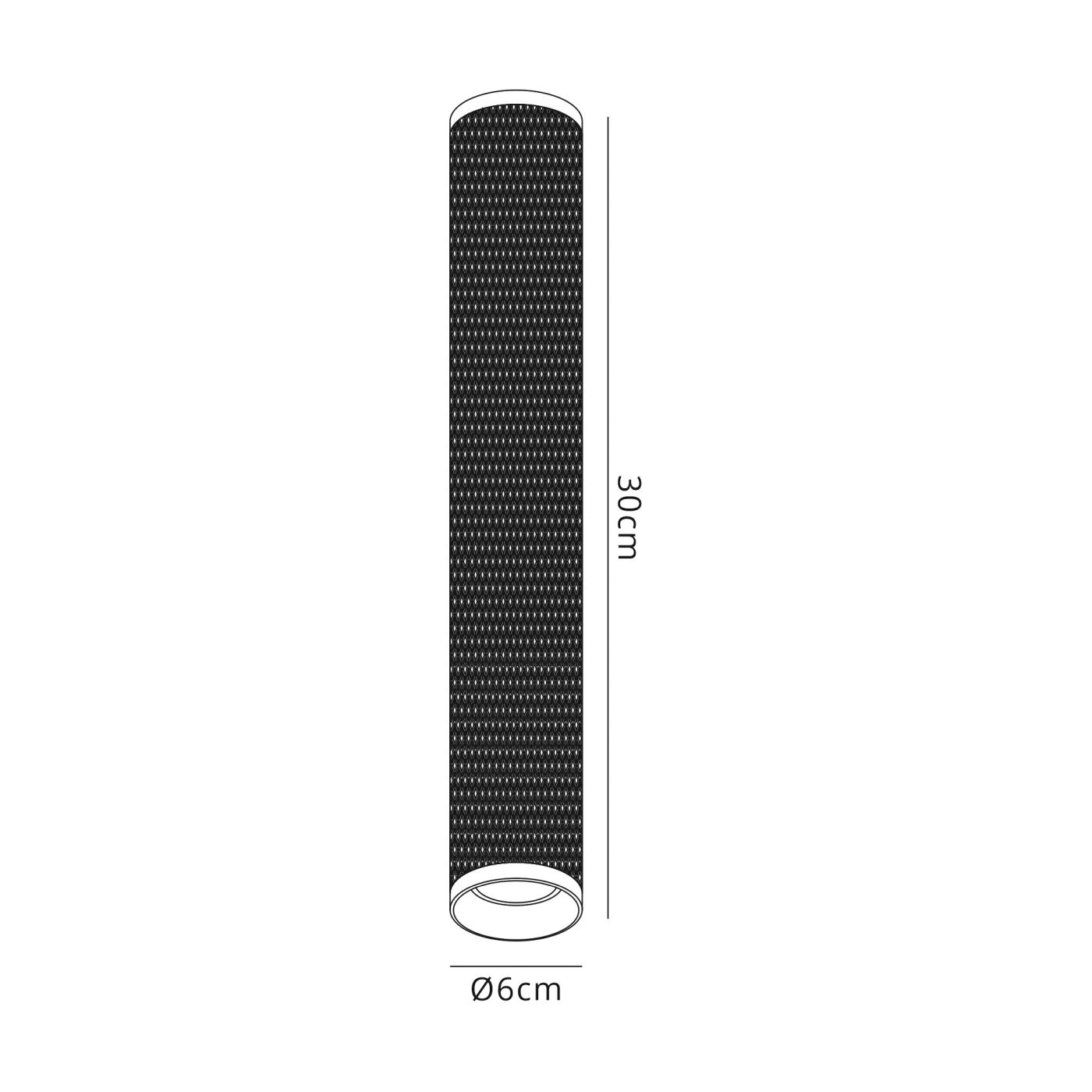 Light Source 30cm Sienna 30cm Surface Mounted Ceiling Light, 1 x GU10, in a Sand Black ...