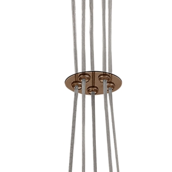 Riley Pendant, 5 x G9, & Glass in a Antique Copper/Opal/Copper Finish ...
